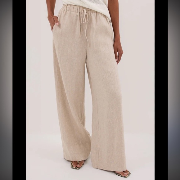 DISSH Pants - DISSH GINA NATURAL LINEN WAIST PANT Size Us 6